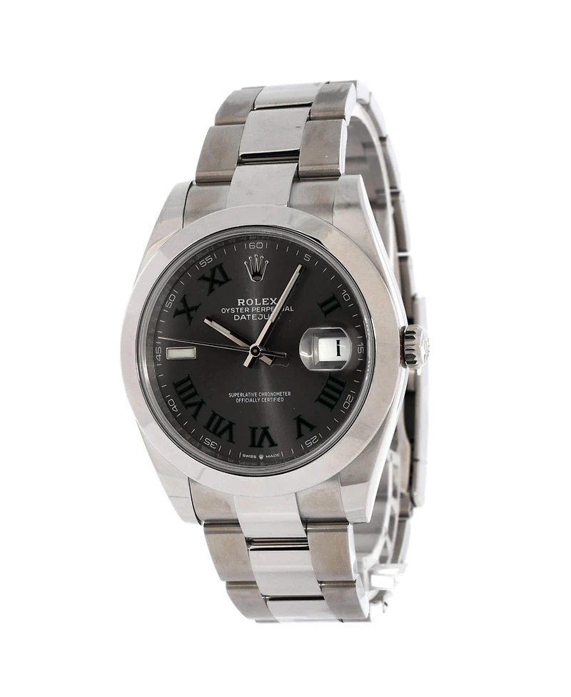 Pre-Owned Rolex Oyster Perpetual Datejust Wimbledon Automatic Watch in Stainless Steel 41mm