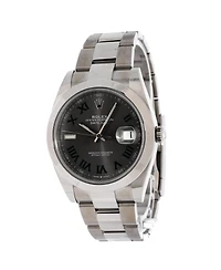 Pre-Owned Rolex Oyster Perpetual Datejust Wimbledon Automatic Watch in Stainless Steel 41mm