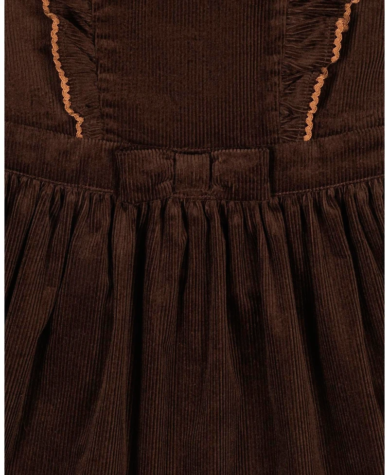Hope & Henry Little and Big Girls' Organic Corduroy Ruffle Jumper