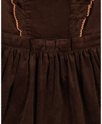 Hope & Henry Little and Big Girls' Organic Corduroy Ruffle Jumper