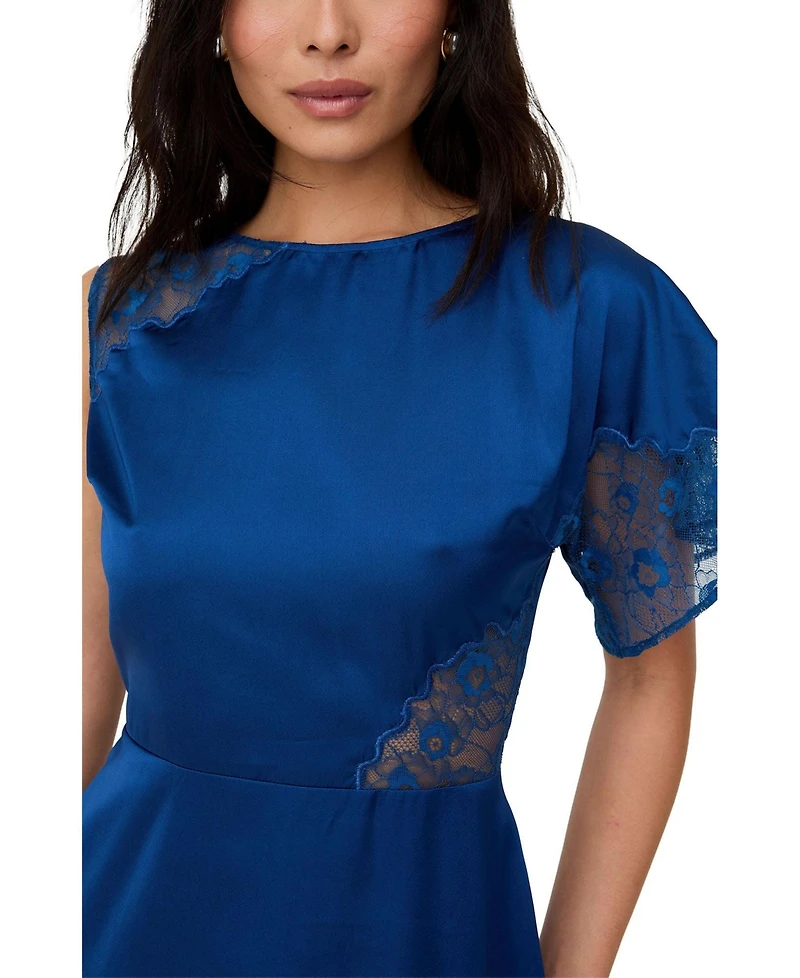 Lily and Lionel London Women's Selma Lace Insert Maxi Dress