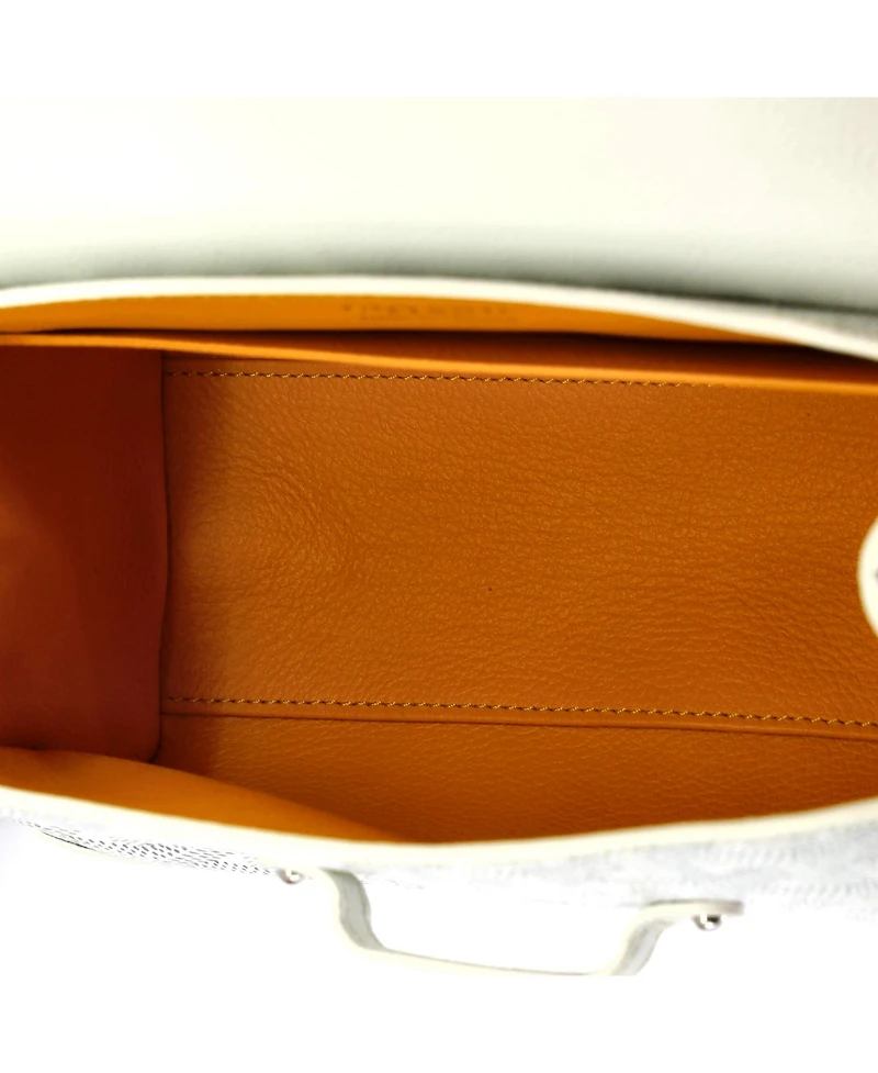 Pre-Owned Goyard Mini Saigon Top Handle Bag Coated Canvas with Leather