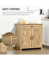 Homcom 32" Modern Farm Style Sideboard Storage Buffet Server Cabinet Organizer