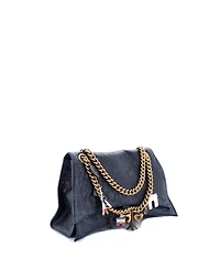 Pre-Owned Balenciaga Medium Crush Charm Chain Flap Bag Leather