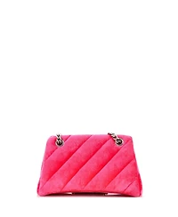 Pre-Owned Balenciaga Medium Crush Chain Flap Bag Quilted Velvet