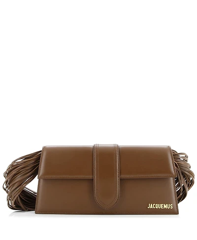 Pre-Owned Jacquemus Long Le Bambino Ficiu Flap Shoulder Bag Leather