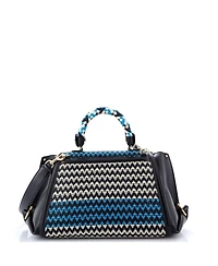 Pre-Owned Salvatore Ferragamo Medium Sofia Satchel Multicolor Woven Leather
