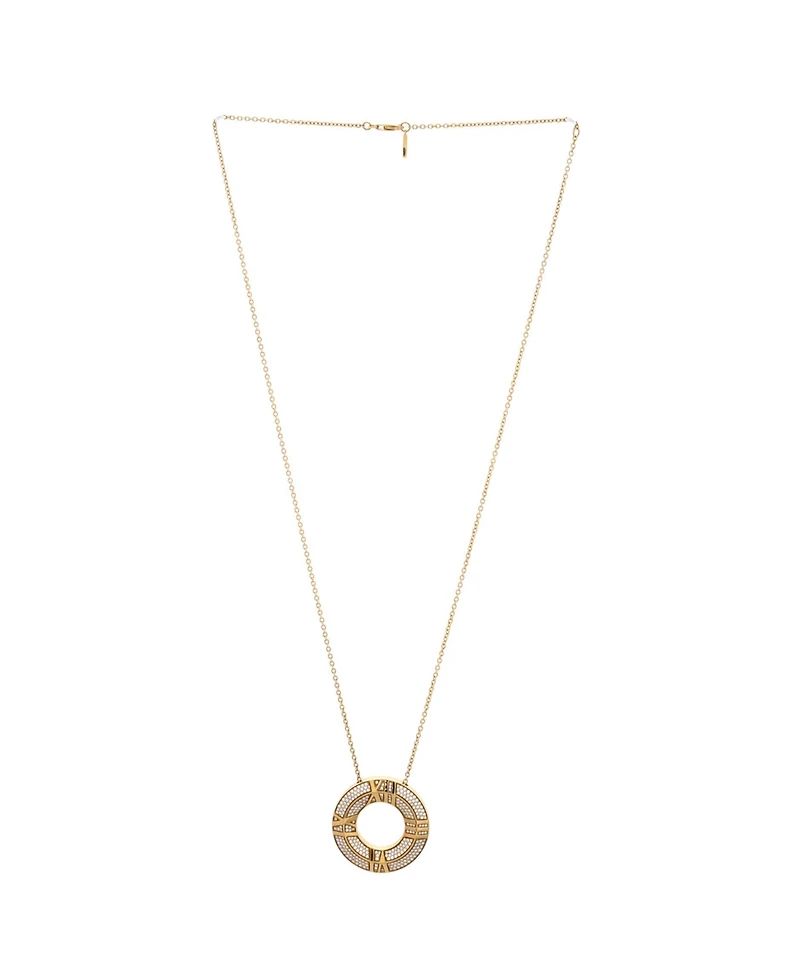 Pre-Owned Tiffany & Co. Atlas Closed X Medallion Pendant Necklace