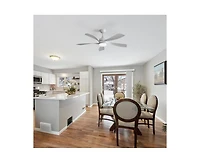 Sofucor 52-inch Modern Downrod Indoor Abs 5 Blades Led Light with Remote Control Support Six Speed Ajustable Ceiling Fan