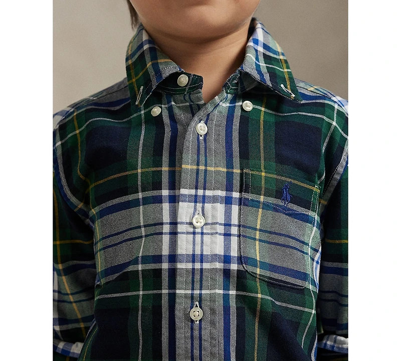 Polo Ralph Lauren Boys 2-7 Plaid Cotton Oxford Shirt
