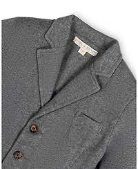 Hope & Henry Little and Big Boys' Fleece Suit Blazer Made with Organic Cotton