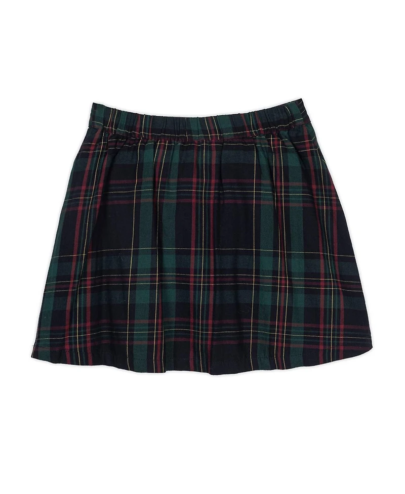 Hope & Henry Little and Big Girls' Organic Pull-on Double Button Party Skirt