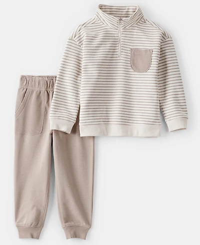 Carter's Boys Toddler 2T-5T 2-Piece Striped Long-Sleeve T-Shirt and Pants Set
