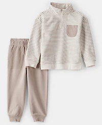 Carter's Boys Toddler 2T-5T 2-Piece Striped Long-Sleeve T-Shirt and Pants Set