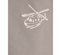 Carter's Boys Toddler 2T-5T 2-Piece Helicopter French Terry Long-Sleeve Sweatshirt and Pants Set