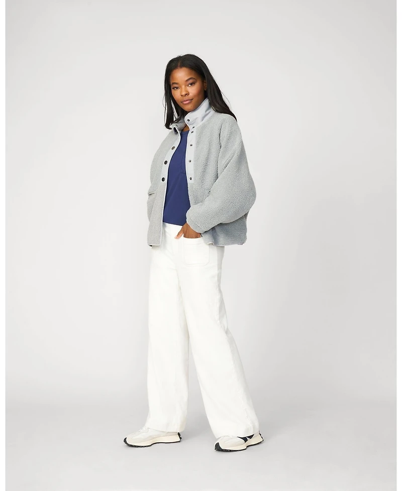Cable & Gauge Women's Cozy Sherpa Stand Collar Jacket