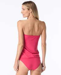 Vince Camuto Strapless Draped Tankini Top