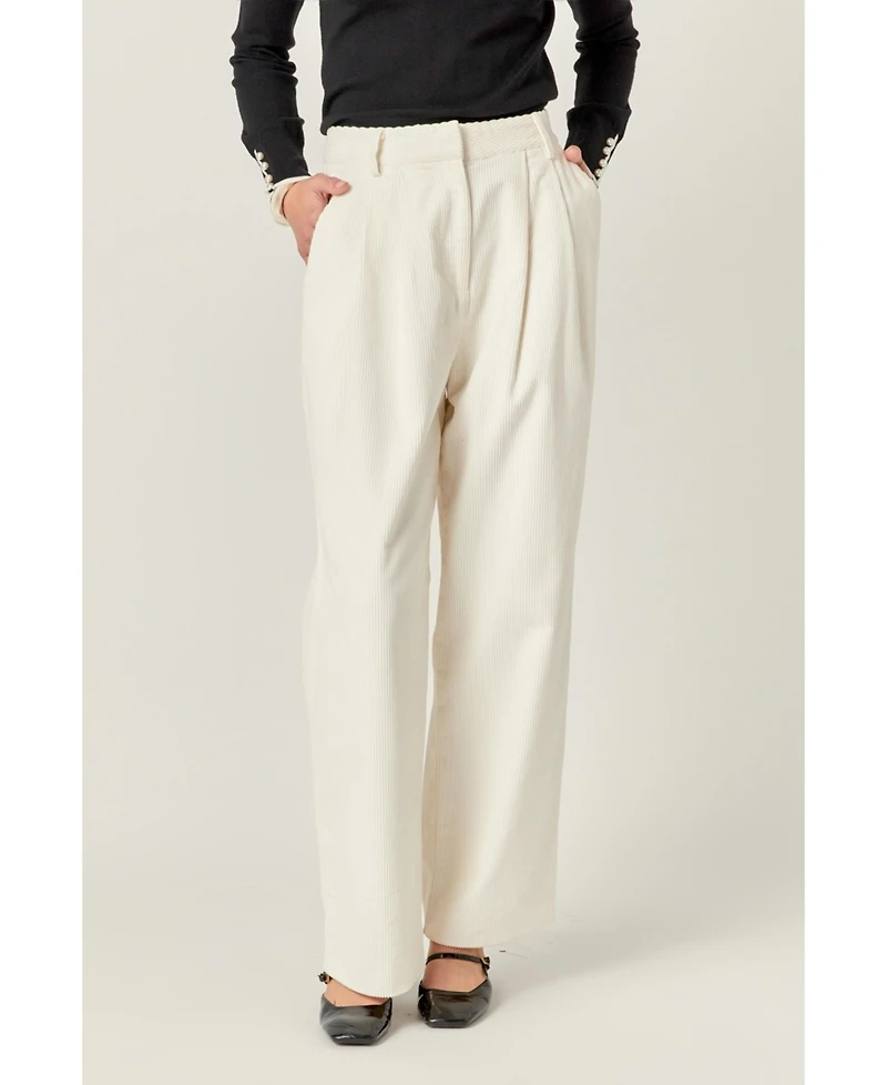 English Factory Women's Corduroy Wide Pants
