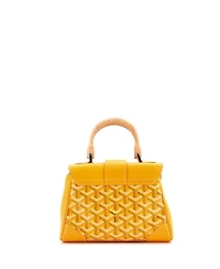 Pre-Owned Goyard Mini Saigon Top Handle Bag Coated Canvas with Leather