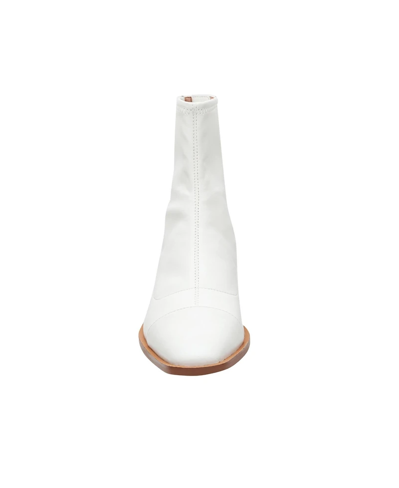 Linea Paolo Venata | Mod Pointy Toe Stacked Heel Booties