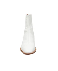 Linea Paolo Venata | Mod Pointy Toe Stacked Heel Booties