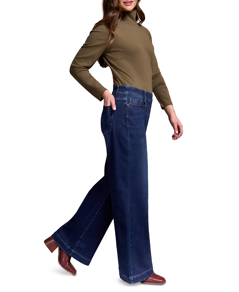 Tribal Women's Audrey Boundless Stretch Denim Pull-On Flare Jeans