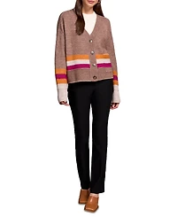 Tribal Women's Stripe Long Sleeve Cardigan Sweater