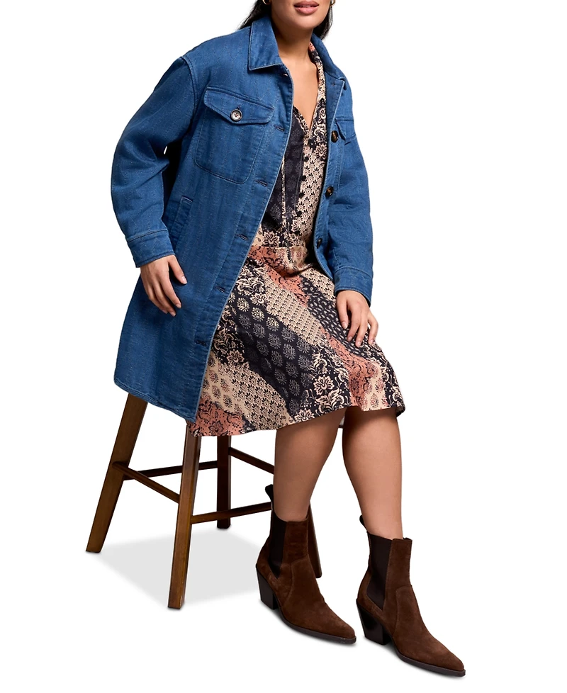 Tribal Women's Quilted Cotton Button Front Jacket
