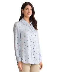 Jones New York Women's Long-Sleeve Button Top