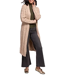 Tribal Women's Textured Multicolor Long Cardigan Sweater
