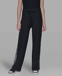 Karl Lagerfeld Paris Women's Logo Detail Pants