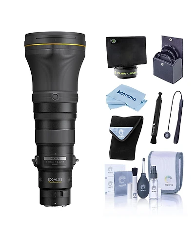 Nikon Nikkor Z 800mm f/6.3 Vr S Lens, Bundle with 46mm Filter Kit, Lens Wrap, Lens Shade, Cleaning Kit, Lens Pen Cleaner, Microfiber Cleaning Cloth