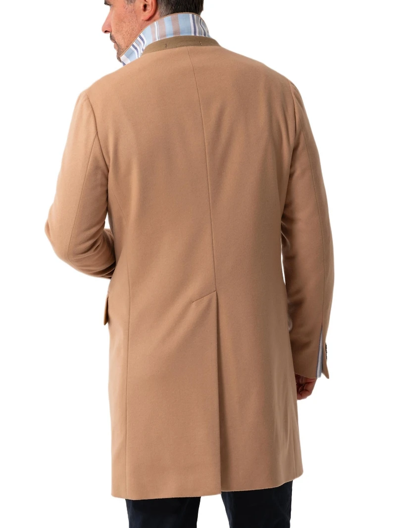 Koy Clothing Men's Long Sleeve Wool Collared Coat