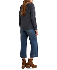 Tribal Women's Long Sleeve Notch Collar Top