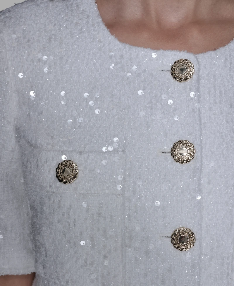 Karl Lagerfeld Paris Women's Short-Sleeve Jacket