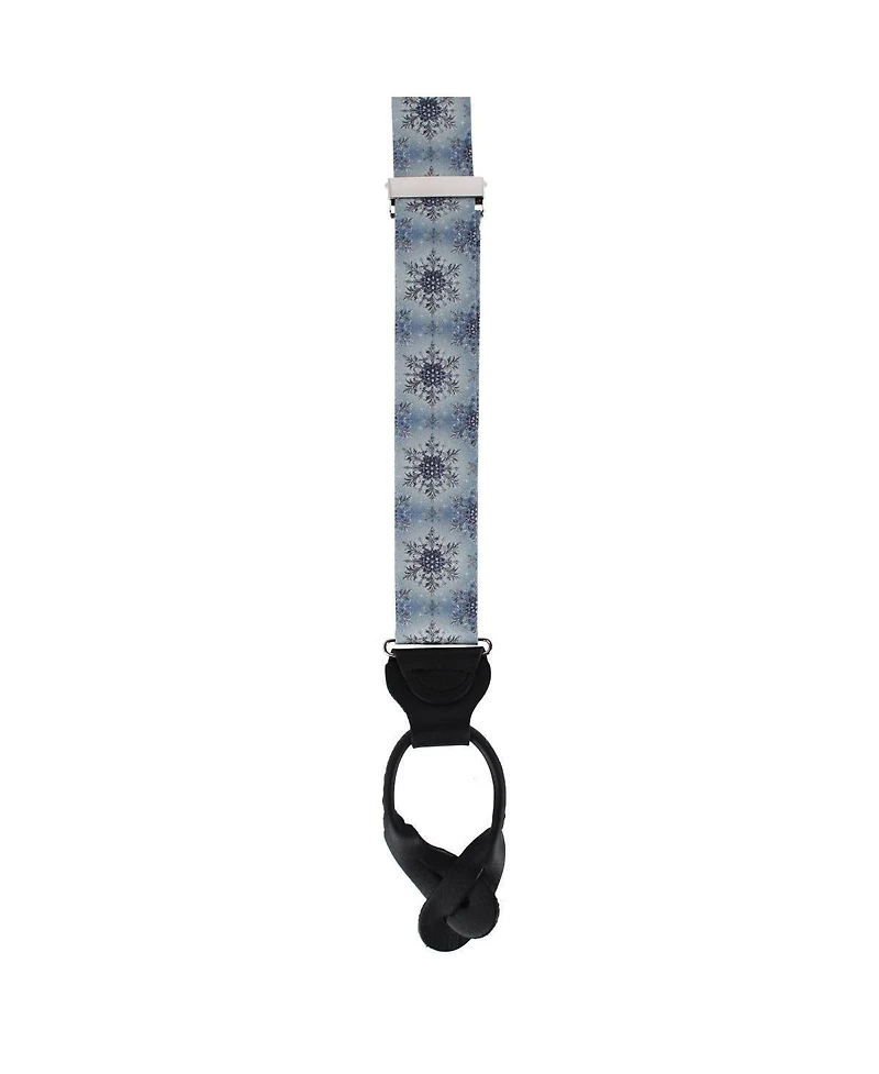 Trafalgar Men's Clarence The Classy Snowflake Silk Button End Brace
