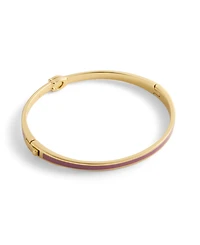 Coach Gold-Tone Signature C Enamel Bangle Bracelet