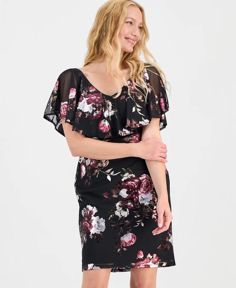 Connected Women's Mesh Ruffled Dress