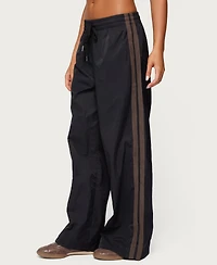 Edikted Womens Kieran Stripey Nylon Track Pants