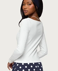 Edikted Women's Savi Boat Neck Long Sleeve Top