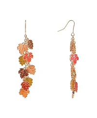 Hallmark Enamel Leaf Linear Earrings