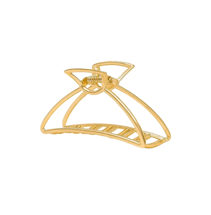 Headbands of Hope Medium Triangle Claw Clip – Gold Metal