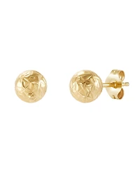 Macy's Castle Cut Ball Stud Earrings in 14K Yellow Gold