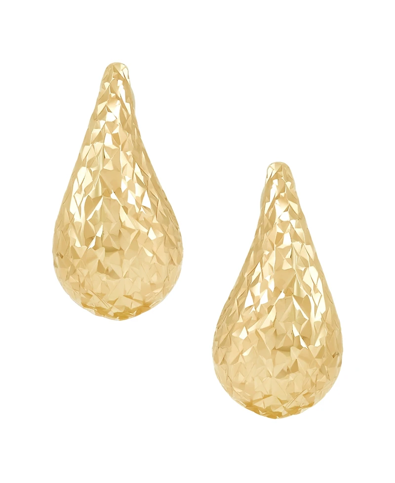 Macy's Polished Teardrop Stud Earrings in 10K Yellow Gold