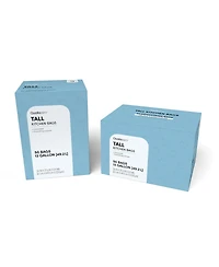 Qualiazero 13 Gallon Trash Bag (Tall Kitchen Bags) - Unscented, 50 bags/box