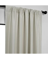 Half Price Drapes Mist Grey Vintage Textured Faux Dupioni Silk Blackout Curtain