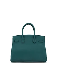 Pre-Owned Hermes Birkin 30 Handbag Green Clemence with Gold Hardware