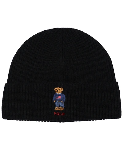 Polo Ralph Lauren Men's Solid Flag Bear Beanie
