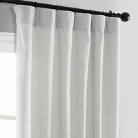 Half Price Drapes Off White Simply Faux Linen Curtain Pair (2 Panels)