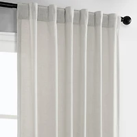 Half Price Drapes Light Sand Simply Faux Linen Curtain Pair (2 Panels)